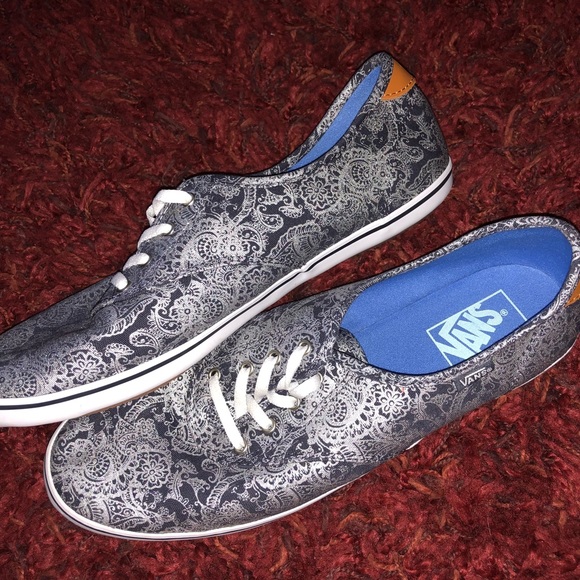 Vans Shoes - NEW Vans Navy Blue Silver Paisley Embellishment 11